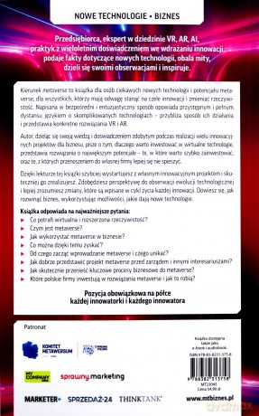 Kierunek metaverse. Jak wprowadzić technologie VR, AR i AI w twojej firmie - Andrzej Horoch [KSIĄŻKA]