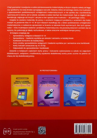 Praca z uczniem mającym trudności z matematyką Poradnik metodyczny, diagnozy, karty ćwiczeń i gry Szkoła Podstawowa klasa IV-VI - Barbara Stryczniewicz [KSIĄŻKA]