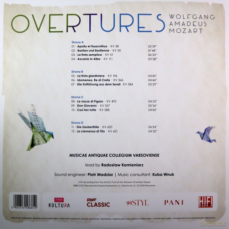 Overtures,Wolfang Amadeus Mozart [2xWinyl]