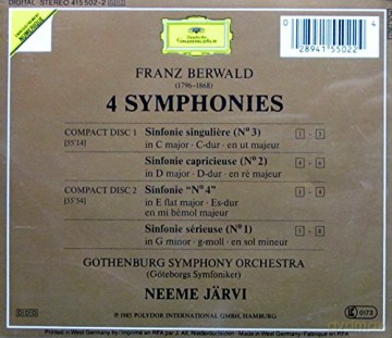 Jaervi Gso: Berwaldt:4 Syms [2CD]