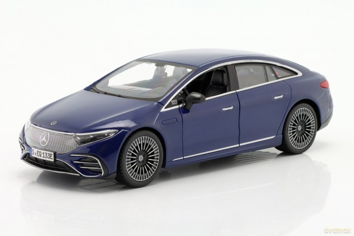 Model kompozytowy Mercedes-Benz EQS 2022 niebieski 1/27