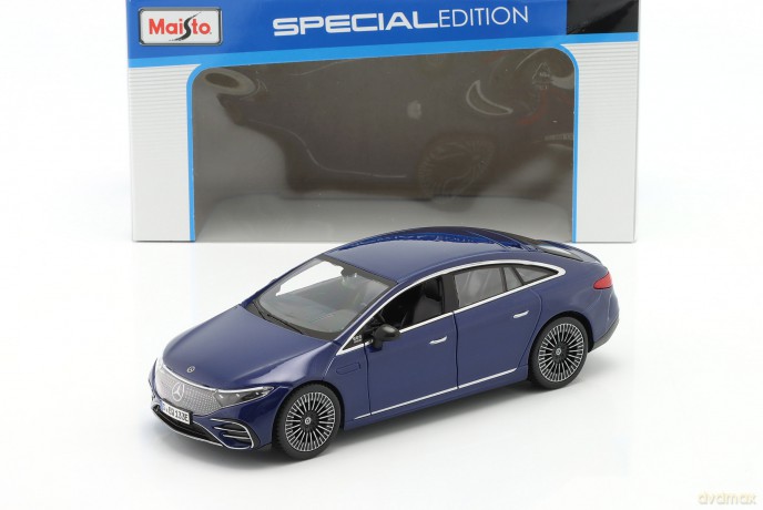 Model kompozytowy Mercedes-Benz EQS 2022 niebieski 1/27