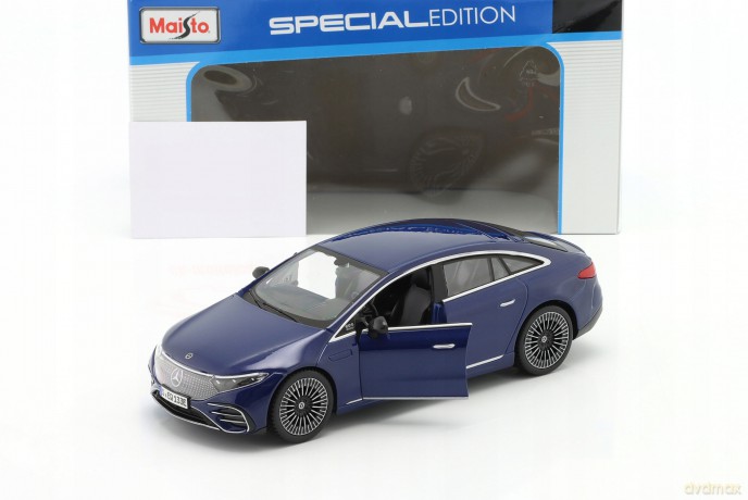 Model kompozytowy Mercedes-Benz EQS 2022 niebieski 1/27
