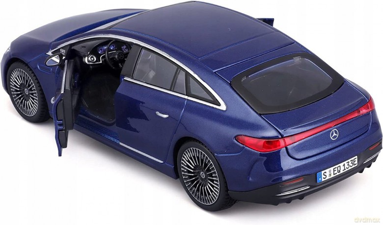 Model kompozytowy Mercedes-Benz EQS 2022 niebieski 1/27
