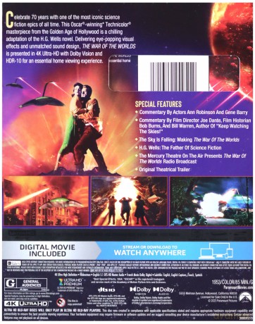 The War of the Worlds (Wojna światów) [Blu-Ray 4K]