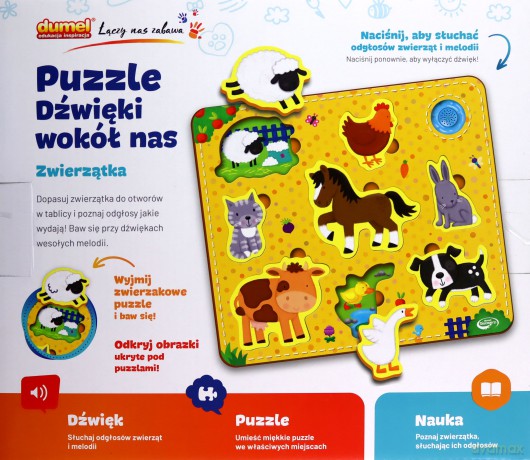 Dumel Discovery Puzzle Dzwięki Wokół Nas Zwierzęta
