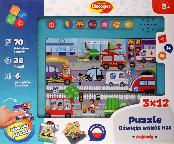 Dumel Discovery Puzzle Dzwięki Wokół Nas Pojazdy