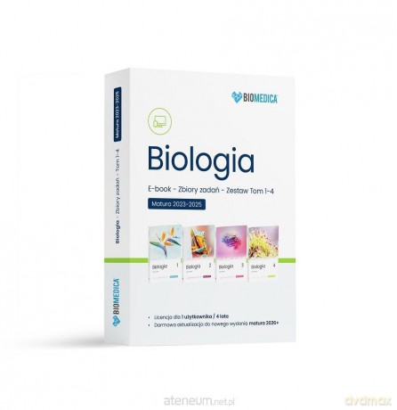 Ebook Biologia Zbiór zadań matura 2024-2025 (Tom 1-4) [KSIĄŻKA]