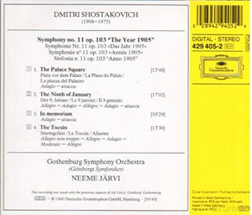 Jaervi Gso: Shostakovitch:Sym 11 [CD]