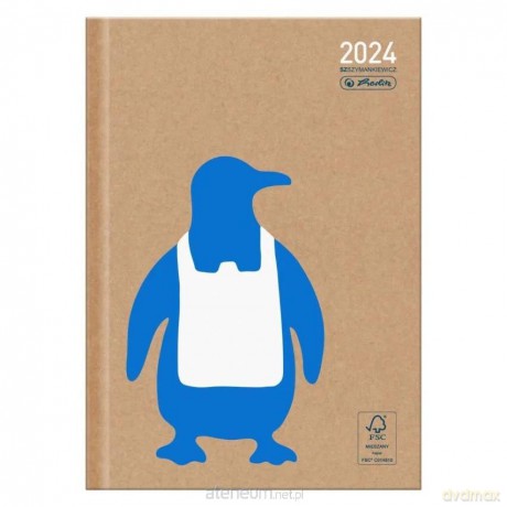 Kalendarz 2024 A5 dzienny Eco pingwin [KALENDARZ]