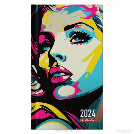 Kalendarz 2024 A6 tygodniowy Art kobieta [KALENDARZ]