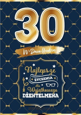 Karnet Urodziny 30 dla niego