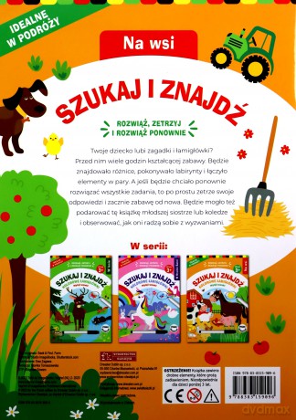 Szukaj i znajdź. Kolorowe łamigłówki. Na wsi [KSIĄŻKA]