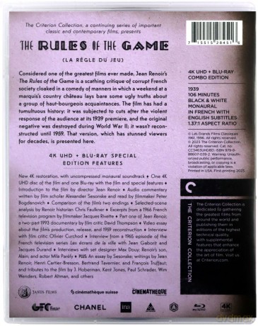 The Rules of the Game (Reguły gry) [Blu-Ray 4K]+[Blu-Ray]