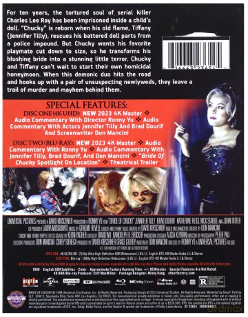 Bride of Chucky (Narzeczona laleczki Chucky) [Blu-Ray 4K]+[Blu-Ray]
