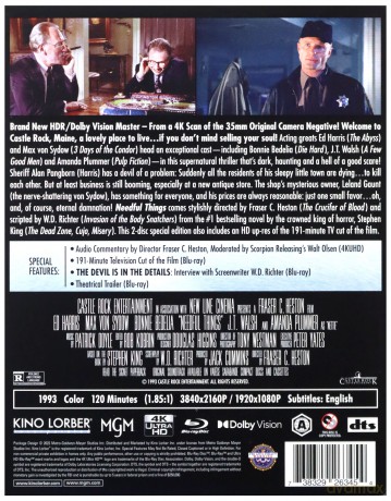 Needful Things (Sprzedawca śmierci) [Blu-Ray 4K]+[Blu-Ray]