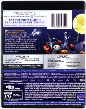 The Nightmare Before Christmas (Miasteczko Halloween) [Blu-Ray 4K]+[Blu-Ray]