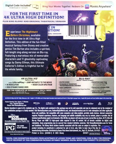 The Nightmare Before Christmas (Miasteczko Halloween) [Blu-Ray 4K]+[Blu-Ray]