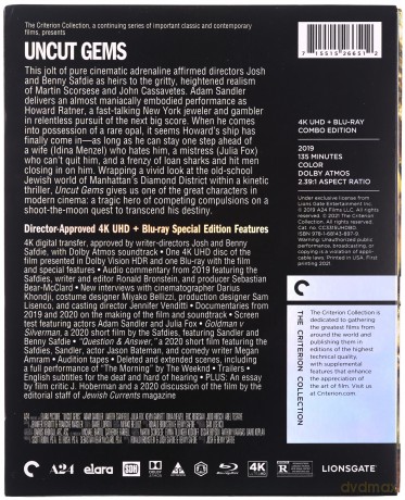 Uncut Gems (Nieoszlifowane diamenty) [Blu-Ray 4K]+[Blu-Ray] 