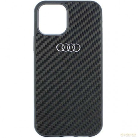 Audi nakładka do iPhone 11 AU-TPUPCIP11-R8/D2-BK czarna hard case Carbon Fiber