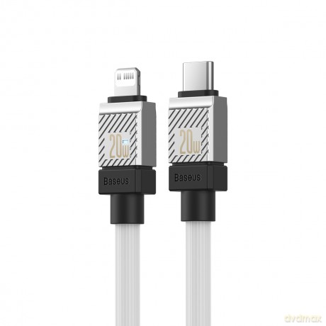 Baseus kabel CoolPlay USB-C - Lightning 1m 20W biały