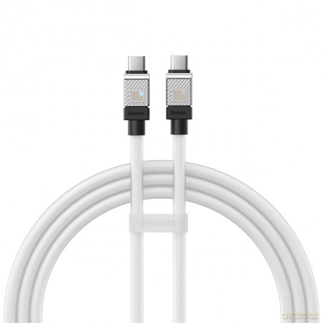 Baseus kabel CoolPlay USB-C - USB-C 1m 100W biały