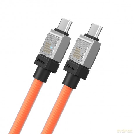 Baseus kabel CoolPlay USB-C - USB-C 1m 100W pomarańczowy