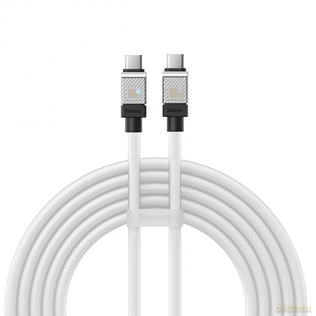 Baseus kabel CoolPlay USB-C - USB-C 2m 100W biały