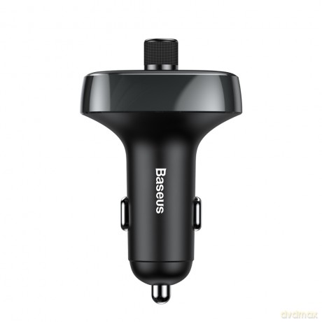 Baseus transmiter FM T Shaped S-09 Bluetooth MP3 ładowarka samochodowa czarna