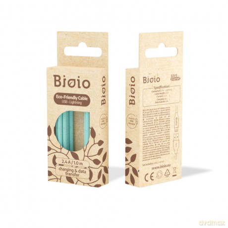 Bioio kabel USB - USB-C 1,0 m 2,4A niebieski
