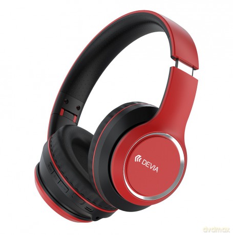Devia słuchawki Bluetooth Kintone nauszne czerwone