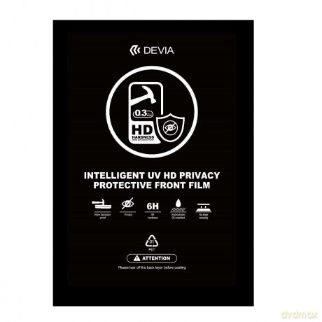Devia Zestaw folii smartfon UV 0,3mm HD prywatyzująca do maszyny tnącej 20szt 6H