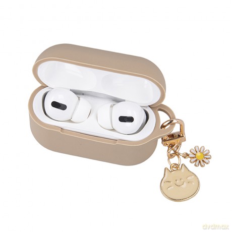 Etui do Airpods Pro 2 karmelowe z zawieszką