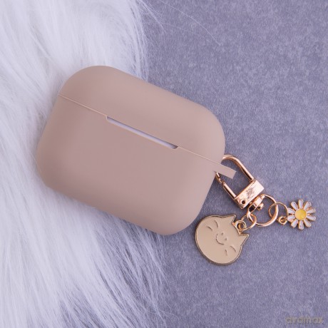Etui do Airpods Pro 2 karmelowe z zawieszką