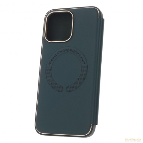 Etui Smart Gold Frame Mag do iPhone 11 Pro Max ciemnozielony
