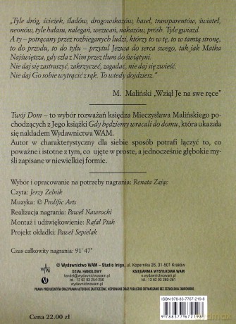 Twój Dom - ks. Mieczysław Maliński (digipack) [AUDIOBOOK] [CD-MP3]