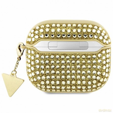 Guess etui do AirPods 3 GUA3HDGTPD złote Rhinestone Triangle Charm