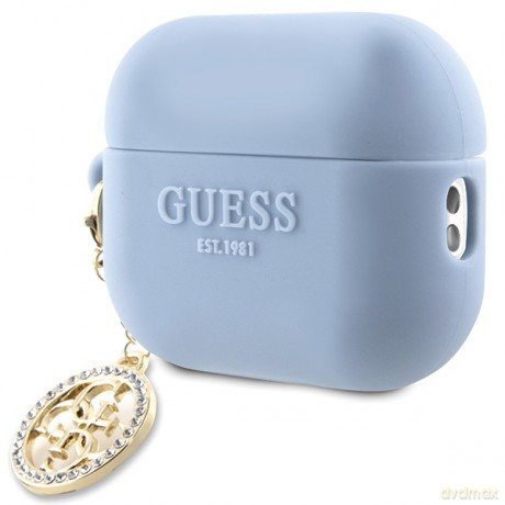 Guess etui do AirPods Pro 2 GUAP23DSLGHDB niebieskie Silicone W/4G Diamond Charm