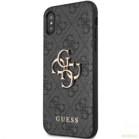 Guess etui do iPhone X GUHCPX4GMGGR szare book case 4G Big Metal Logo