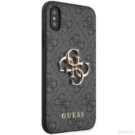 Guess etui do iPhone X GUHCPX4GMGGR szare book case 4G Big Metal Logo