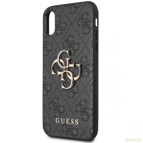 Guess etui do iPhone X GUHCPX4GMGGR szare book case 4G Big Metal Logo