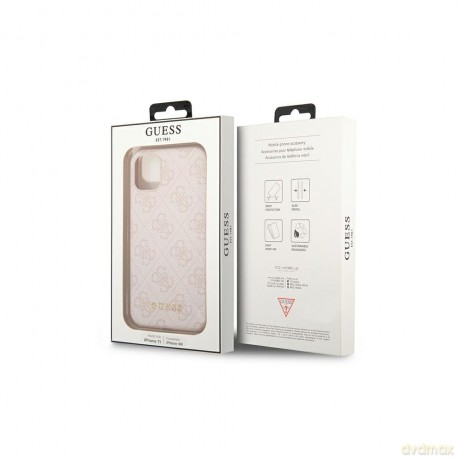 Guess nakładka do iPhone 11 GUHCN61G4GFPI hardcase PU 4G Classic różowa