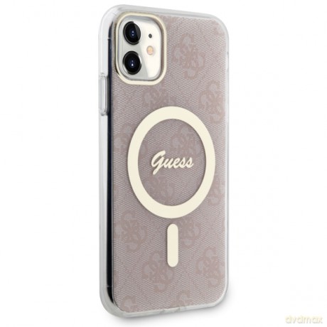 Guess nakładka do iPhone 11 GUHMN61H4STP różowa hardcase Magsafe IML 4G