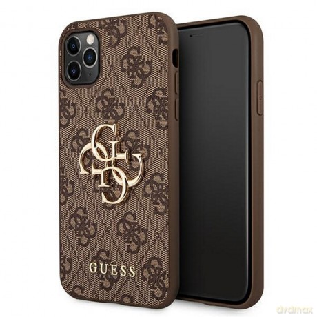 Guess nakładka do iPhone 11 Pro GUHCN584GMGBR brązowa hard case 4G Big Metal Logo