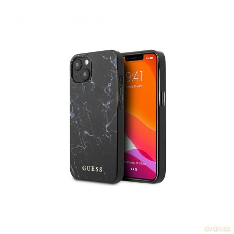 Guess nakładka do iPhone 13 Pro Max 6,7'' GUHCP13XPCUMABK czarne hard case Marble