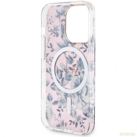 Guess Etui Flower do Apple iPhone 14 Pro Pink