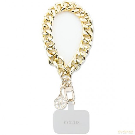 Guess pasek GUOUCBMC4MD złoty HDSP PU Saffiano Chain Strap 4G Charm