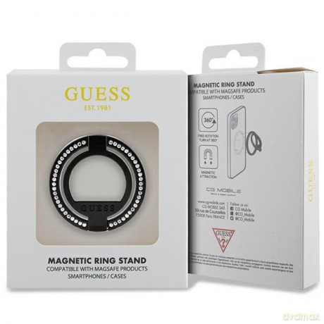 Guess podstawka GUMRSALDGK Ringstand Rhinestones czarna