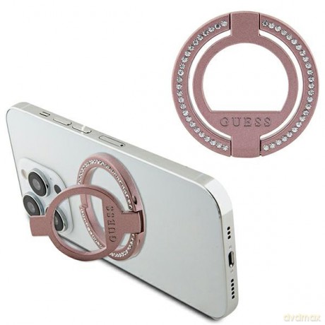 Guess podstawka GUMRSALDGP Ringstand Rhinestones pink