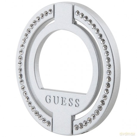 Guess podstawka GUMRSALDGS Ringstand Rhinestones srebrna